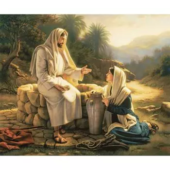 5D DIY Алмазная картина Христианство Алмазная вышивка Полный набор мозаики Вышивка крестом Домашний декор Подарки ручной работы Round 20x30cm