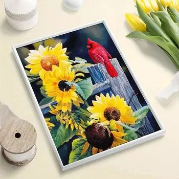 5D DIY Алмазная картина Хризантема Набор для вышивки крестом Мозаика Алмазная вышивка Роза Полный круглый/квадратный дрель Украшение дома Round 30x40cm