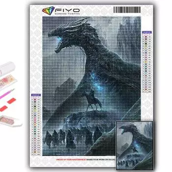 5D DIY Алмазная картина Игра престолов Дракон и красота Вышивка крестом Алмазная вышивка Мозаика Домашний деко Full Round 20X30CM