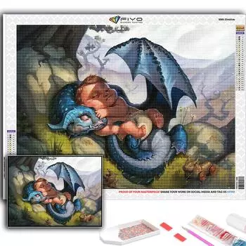 5D Diy Алмазная картина Игра престолов Дракон и красота Вышивка крестиком Полная Алмазная вышивка Мозаика Full Round 20X30CM