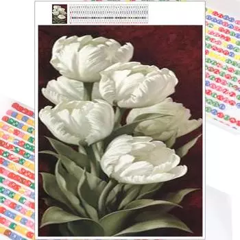 5D Diy Алмазная картина Элегантные цветы Алмазная вышивка Полный вышивки крестом Домашний декор Подарок ручной работы Full Round 30x40cm