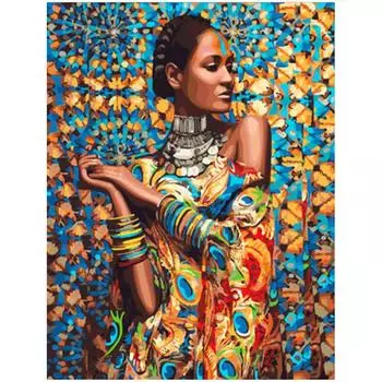 5D Diy Алмазная картина Этническая девушка Алмазная вышивка Крестом Домашний декор Подарки ручной работыjavascript: Round 20x30cm