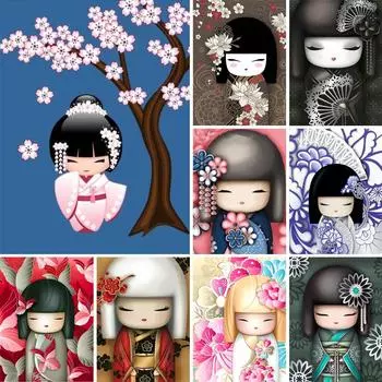 5D DIY Алмазная картина Этническое искусство Картина Горный хрусталь Подарок Полный Алмазная вышивка Мозаика Набор для вышивки крестом Украшение дома Full Round 20x30CM