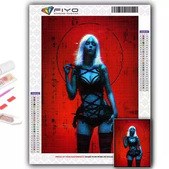 5D DIY Алмазная картина Киберпанк Сексуальное искусство Вышивка крестом Алмазная вышивка Мозаика Домашний деко Full Round 20X30CM