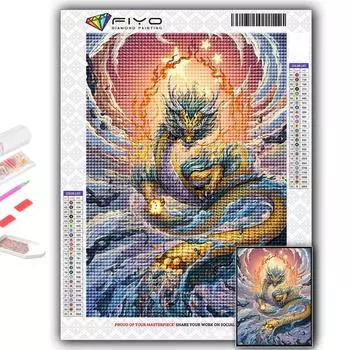 5D Diy Алмазная картина Китайский дракон Вышивка крестом Полный Алмазная вышивка Мозаика Full Round 20X30CM