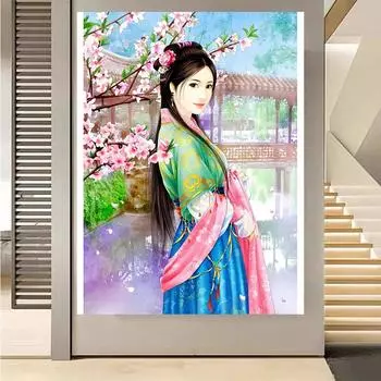 5D DIY Алмазная картина Классическая красота Вышивка Полный круглый квадратный бриллиант Китайский набор Портрет Ручная работа Украшение для дома Full Round 20x30CM