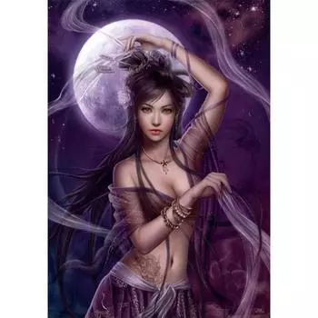 5D DIY Алмазная картина Классическая Луна Красота Алмазная вышивка Полный мозаичный набор Наборы для вышивки крестом Домашний декор Подарки ручной работы Round 20x30cm