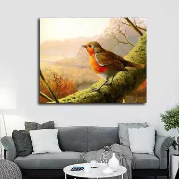 5D DIY Алмазная картина Коричневый Желтый Птица Вышивка Крестом Горный Хрусталь Мозаика Домашний Декор 20X30CM