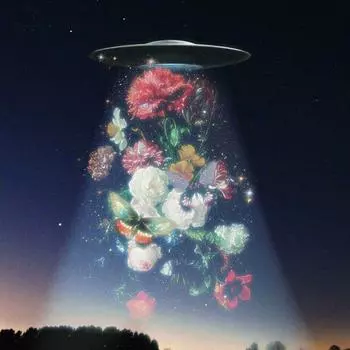 5D DIY Алмазная картина Космический цветок Алмазная вышивка Мозаика Вышивка крестом Украшение со стразами 30X30CM