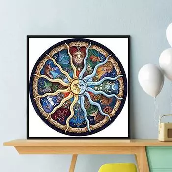 5D Diy Алмазная картина Красивая Алмазная вышивка «Солнце» Полный набор аниме Наборы для вышивки крестом Домашний декор Подарок ручной работы Round 30x30cm