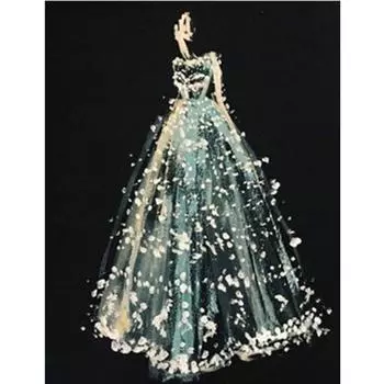 5D Diy Алмазная картина Красивое свадебное платье Вышивка крестом Домашний декор Подарок ручной работы 20X25CM