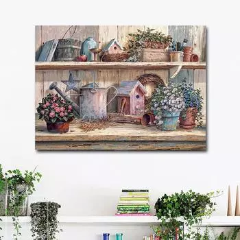5D Diy Алмазная картина Красивые цветы Вышивка крестиком Алмазная мозаика Рукоделие Декор Праздник 20X30CM