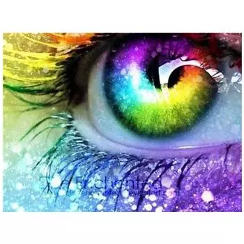 5D Diy Алмазная картина Красивые глаза Алмазная вышивка Наборы для вышивки крестом Домашний декор Подарок ручной работы Round 20x30cm