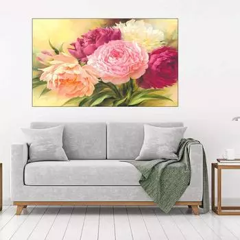 5D Diy Алмазная картина Красивые розовые цветы Набор для вышивки крестом Полная алмазная вышивка Мозаика Искусство Картина из стразов Декор Подарок Full Round 20x30cm