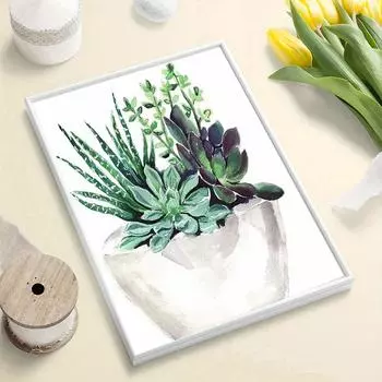 5D DIY Алмазная картина Красивые зеленые растения Набор для вышивки крестом Мозаика Алмазная вышивка Роза Полный круглый/квадратный дрель Украшение дома Round 30x40cm