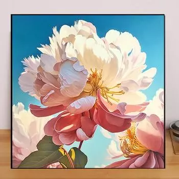 5D Diy Алмазная картина Красивый цветок Алмазная вышивка Полный набор аниме Наборы для вышивки крестом Домашний декор Подарок ручной работы Round 30x30cm