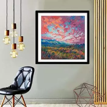 5D Diy Алмазная картина Красивый пейзаж Алмазная вышивка Полный набор аниме Наборы для вышивки крестом Домашний декор Подарок ручной работы Round 30x30cm