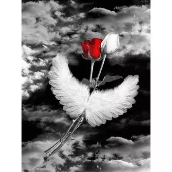 5D Diy Алмазная картина «Красный ясень» серии Розовые цветы Алмазная картина Полный круглый стразы Алмазная вышивка Декор 20X30CM