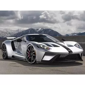 5D Diy Алмазная картина «Красочный гоночный автомобиль» Круглая вышивка со стразами 20X30CM