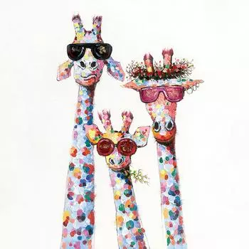 5D Diy Алмазная картина Красочный Жираф Набор для вышивки крестом Полный Алмазная вышивка Мозаика Художественная картина Стразы Декор Подарок Full Round 20x30cm