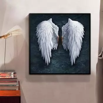 5D Diy Алмазная картина Крылья ангела Алмазная вышивка Полный набор аниме Наборы для вышивки крестом Домашний декор Подарок ручной работы Round 30x30cm