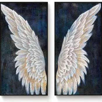 5D DIY Алмазная картина Крылья ангела Алмазная вышивка Набор для вышивки крестом Полный горный хрусталь Мозаика Домашний декор Подарок Round 20x30cm