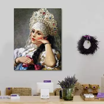 5D DIY Алмазная картина Леди Алмазная картина Вышивка крестом Горный хрусталь Мозаика 20X30CM