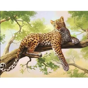 5D DIY Алмазная картина Леопард Стразы Алмазная вышивка Животное Алмазная мозаика Вышивка крестом 20X30CM