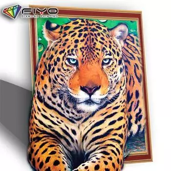 5D DIY Алмазная картина Леопардовый полный квадрат Новое поступление Алмазная вышивка животных Набор для вышивки крестом Украшение дома Full Round 20X30CM