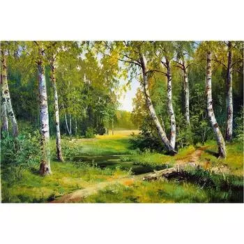 5D DIY Алмазная картина Лесная тропинка Набор для вышивки крестом Мозаика Алмазная вышивка Роза Полный круглый/квадратный дрель Украшение дома Round 20x30cm