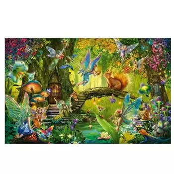5D Diy Алмазная картина Лесной эльф Алмазная вышивка Бабочка Белка Пейзаж Кристалл Картина Мозаика Вышивка крестом Full Round 20x30CM