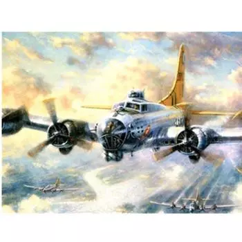 5D DIY Алмазная картина Летающая машина Алмазная вышивка Полный набор мозаики Вышивка крестом Домашний декор Подарки ручной работы Round 20x30cm