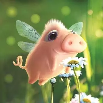 5D Diy Алмазная картина Летающая свинья Алмазная вышивка Полный набор аниме Наборы для вышивки крестом Домашний декор Подарок ручной работы Round 25x25cm