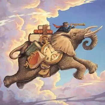 5D DIY Алмазная картина Летающий слон Вышивка Крестом Горный хрусталь Мозаика Домашний декор 30X30CM