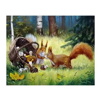 5D Diy Алмазная картина Лиса Фрукты Алмазная вышивка Крестом Домашний декор Подарки ручной работыjavascript: Round 20x30cm