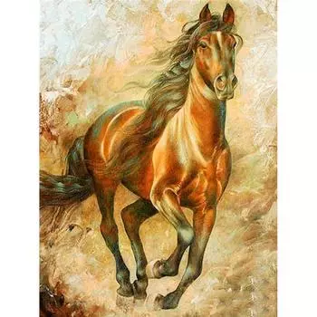 5D DIY Алмазная картина Лошадиные пейзажи 3D Вышивка Крестом Домашний Декор Подарок 20X30CM