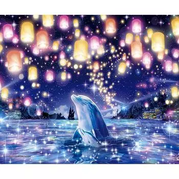 5D DIY Алмазная картина Любовь дельфины 3D Набор для вышивания Крестом Мозаика Декор подарок 20X30CM