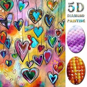 5D DIY Алмазная картина Любовь Сердце Алмазная вышивка Ремесло Наборы для вышивки крестом Украшение 20X30CM