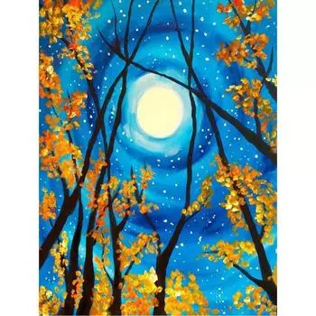 5D DIY Алмазная картина Луна Набор для вышивки крестом Мозаика Алмазная вышивка Роза Полный круглый/квадратный дрель Украшение дома Round 20x30cm
