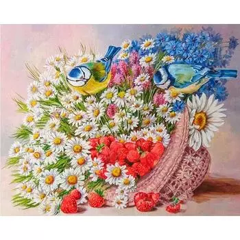 5D DIY Алмазная картина Маленькая ромашка Вышивка Крестом Горный хрусталь Мозаика Домашний декор 20X30CM