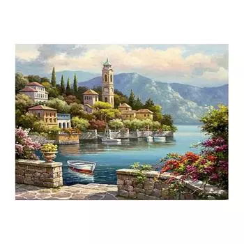 5D Diy Алмазная картина Маленький остров в море Алмазная вышивка Крестом Домашний декор Подарки ручной работы Round 20x30cm