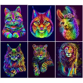 5D DIY Алмазная картина маслом Животные Алмазная вышивка Набор для вышивки крестом Полный горный хрусталь Мозаика Домашний декор Round 20x30cm