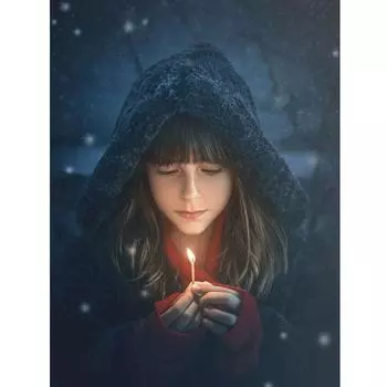 5D DIY Алмазная картина Матч Девушка Вышивка Полный круглый алмаз Вышивка крестом Горный хрусталь 20X30CM