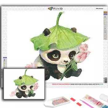 5D Diy Алмазная картина Милые маленькие животные Кошка, Собака, Панда Вышивка крестом Полная Алмазная вышивка Мозаика Full Round 20X30CM