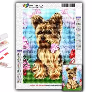 5D DIY Алмазная картина Милые маленькие животные Кошка, Собака, Панда Вышивка крестом Алмазная вышивка Мозаика Домашний деко Full Round 20X30CM