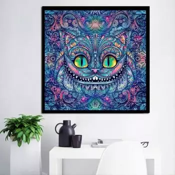 5D Diy Алмазная картина Милый котенок Алмазная вышивка Полный набор аниме Наборы для вышивки крестом Домашний декор Подарок ручной работы Round 30x30cm