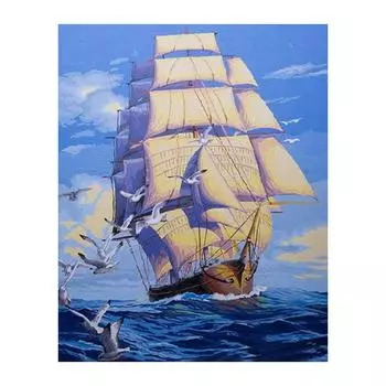 5D Diy Алмазная картина Морской парусный спорт Алмазная вышивка Крестом Домашний декор Подарки ручной работыjavascript: Round 20x30cm