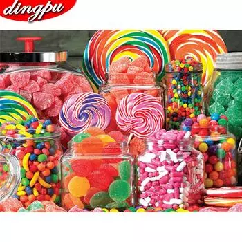 5d Diy Алмазная картина Мозаика Конфеты Полный квадратный набор сверл Алмазная вышивка 20X30CM