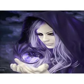 5D DIY Алмазная картина Мозаика Ведьма Алмазная вышивка со стразами Вышивка крестом Домашний декор 20X30CM