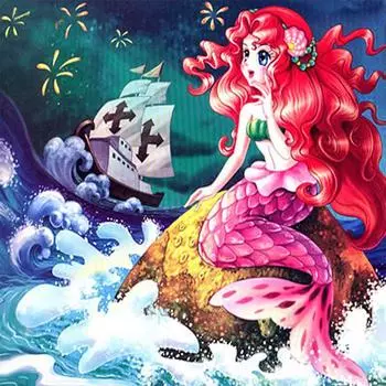 5D DIY Алмазная картина Мультфильм Русалка Принцесса Вышивка крестом Полный Алмазная вышивка Домашний декор 30x30CM